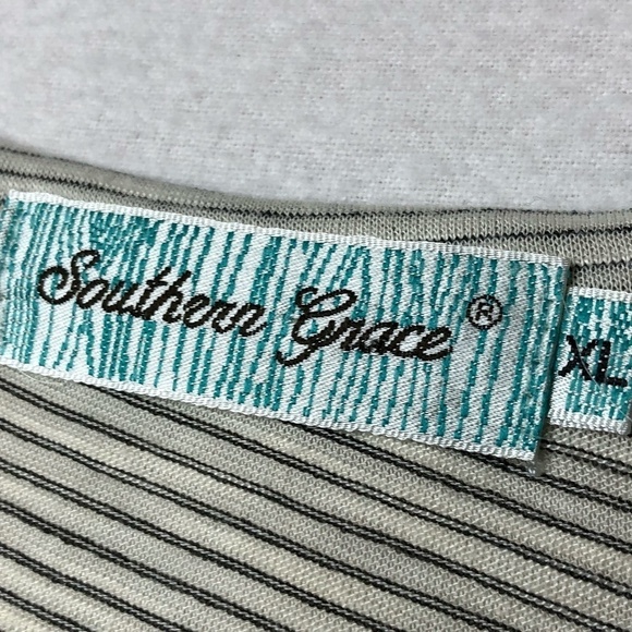 Southern Grace Womens XL Graphic Country Girl Turquoise Lace LS Sleeve - Picture 6 of 12